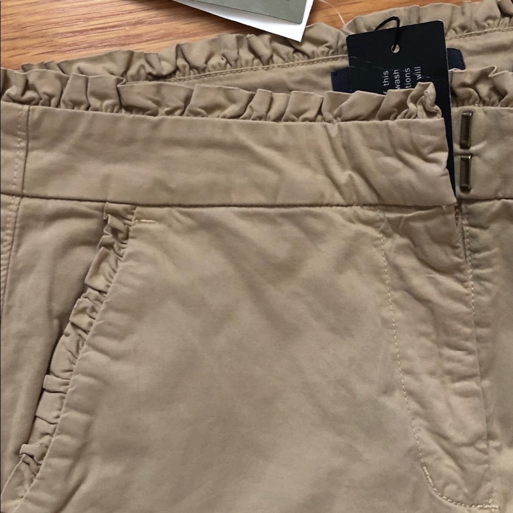 Jcrew Cropped Ruffle Chino Pant - Picture 4 of 6